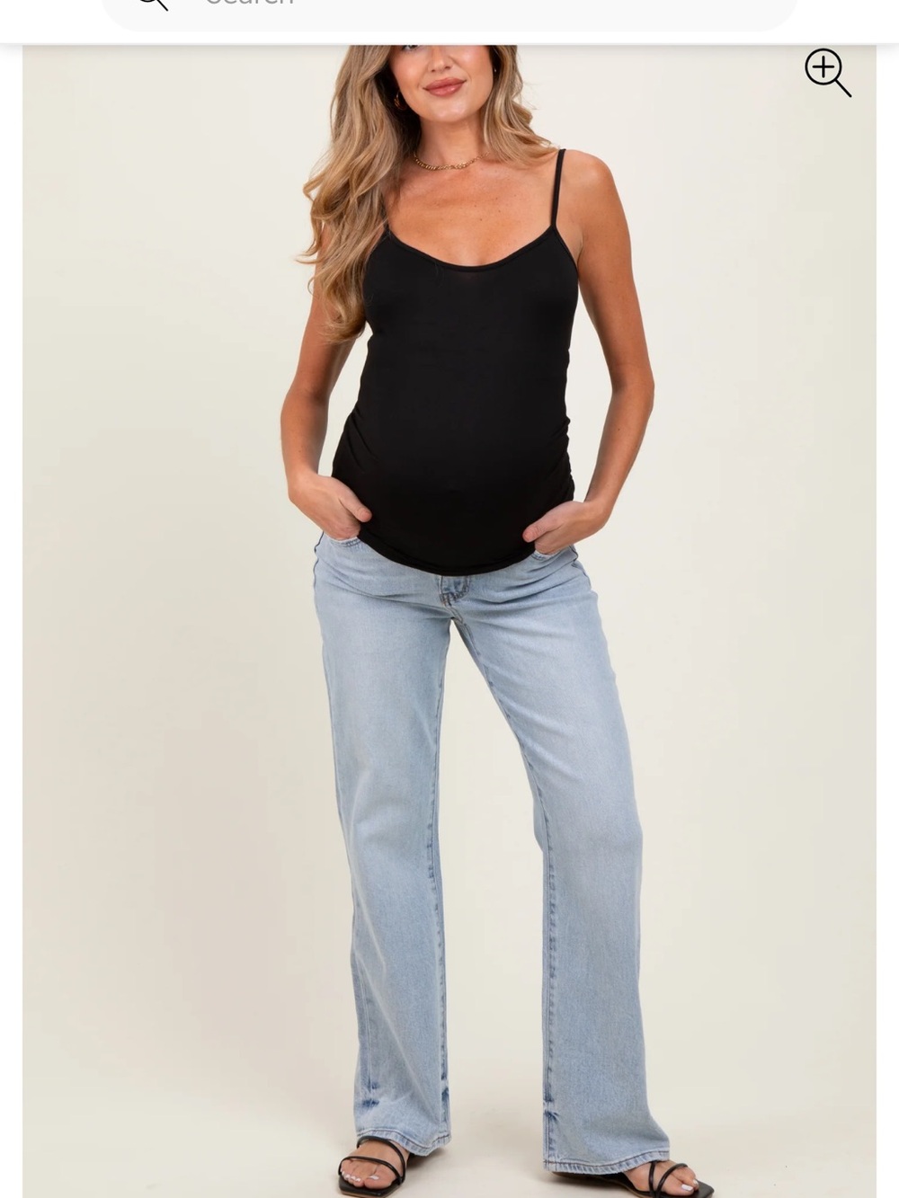 Light Blue Women's Flare Jeans MATERNITY — Classic Wide-Leg